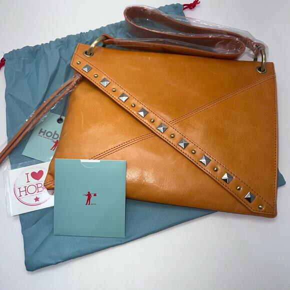 HOBO The Original Zander Tangerine, Leather Shoulder Bag NWT - Picture 2 of 12